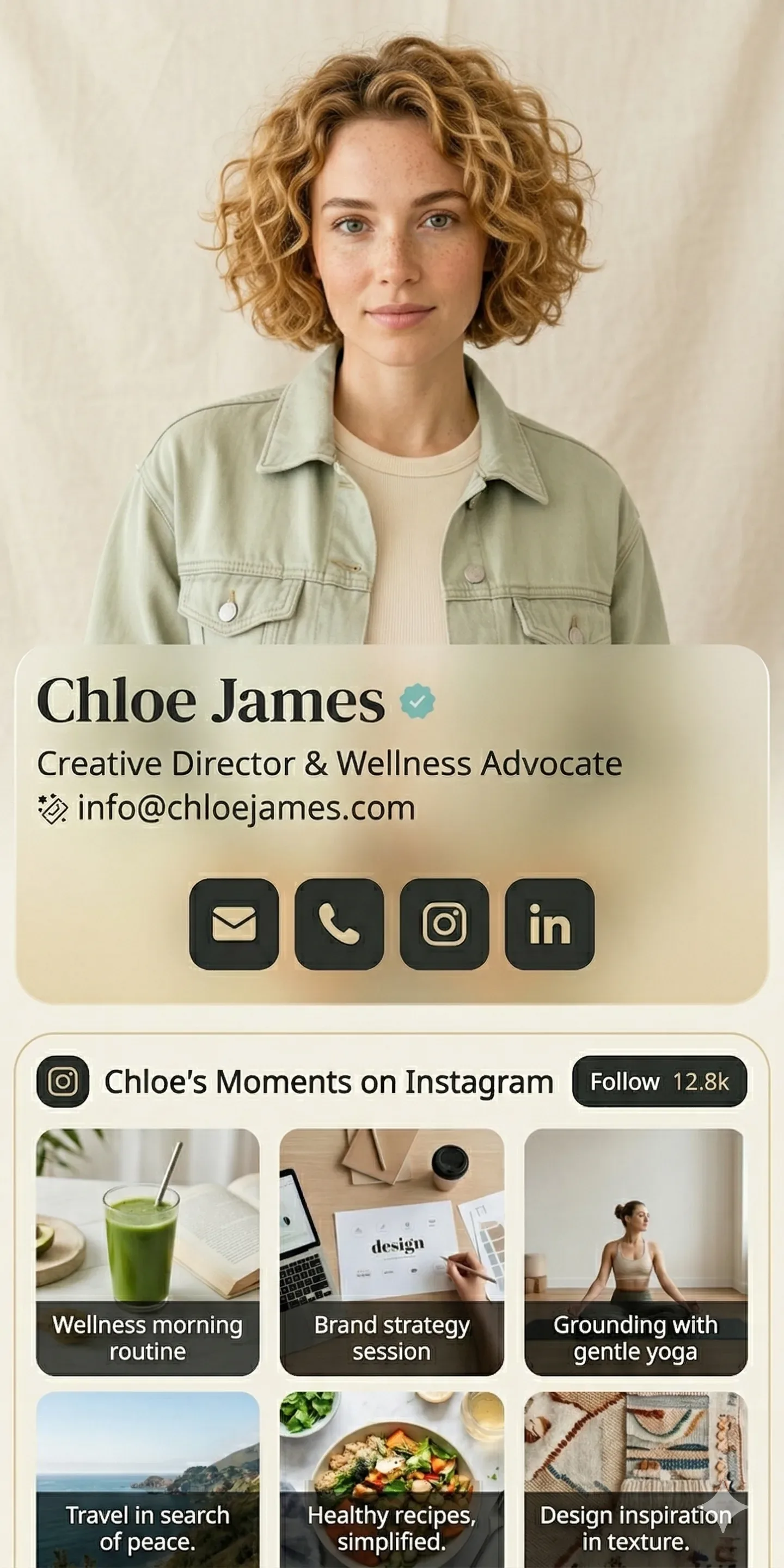 Marketing template — portfolio layout