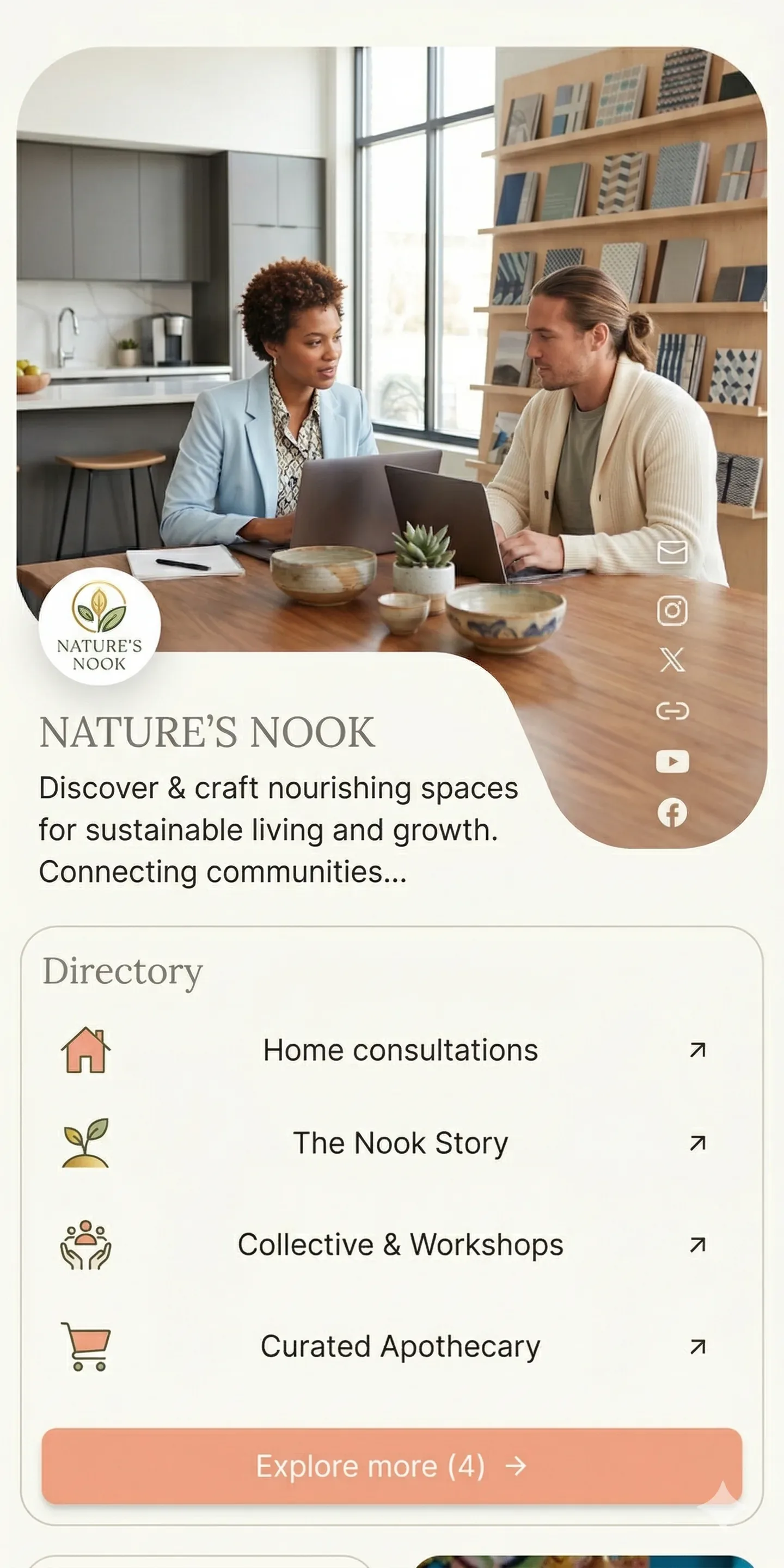 Marketing template — brand landing